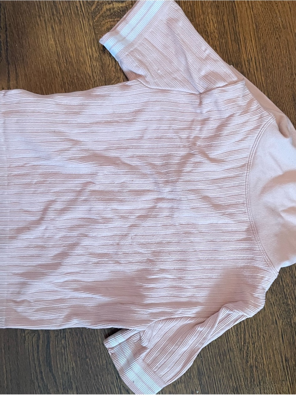 Classic Pink Ribbed Knit Women’s Top
